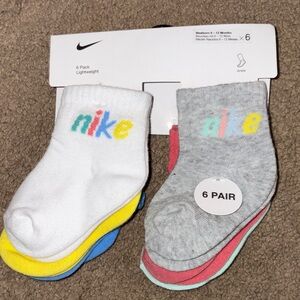 Nike 6-12 month Colorful Ankle Socks - 6 Pack